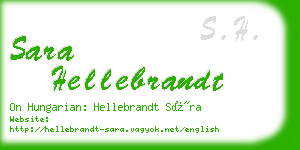 sara hellebrandt business card